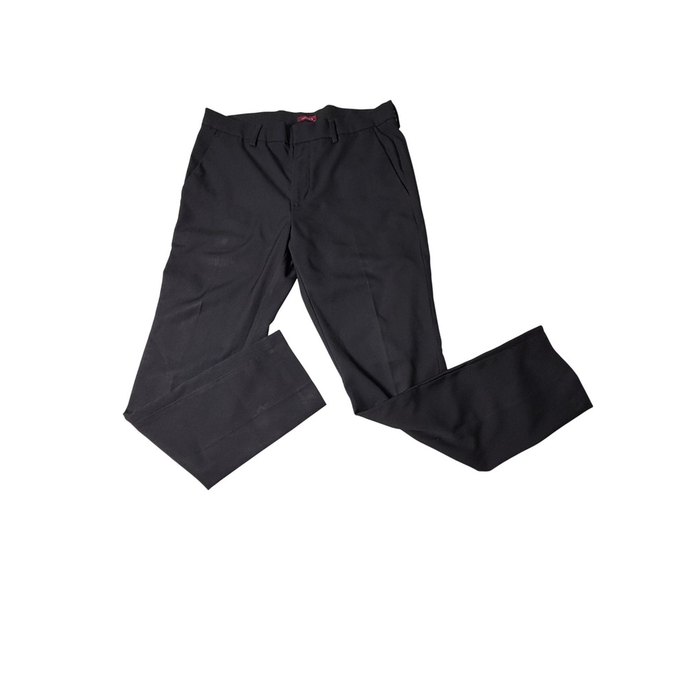 Axist Dress Pants Mens 32x30 Black Excellent Flat Front Straight Leg Trousers